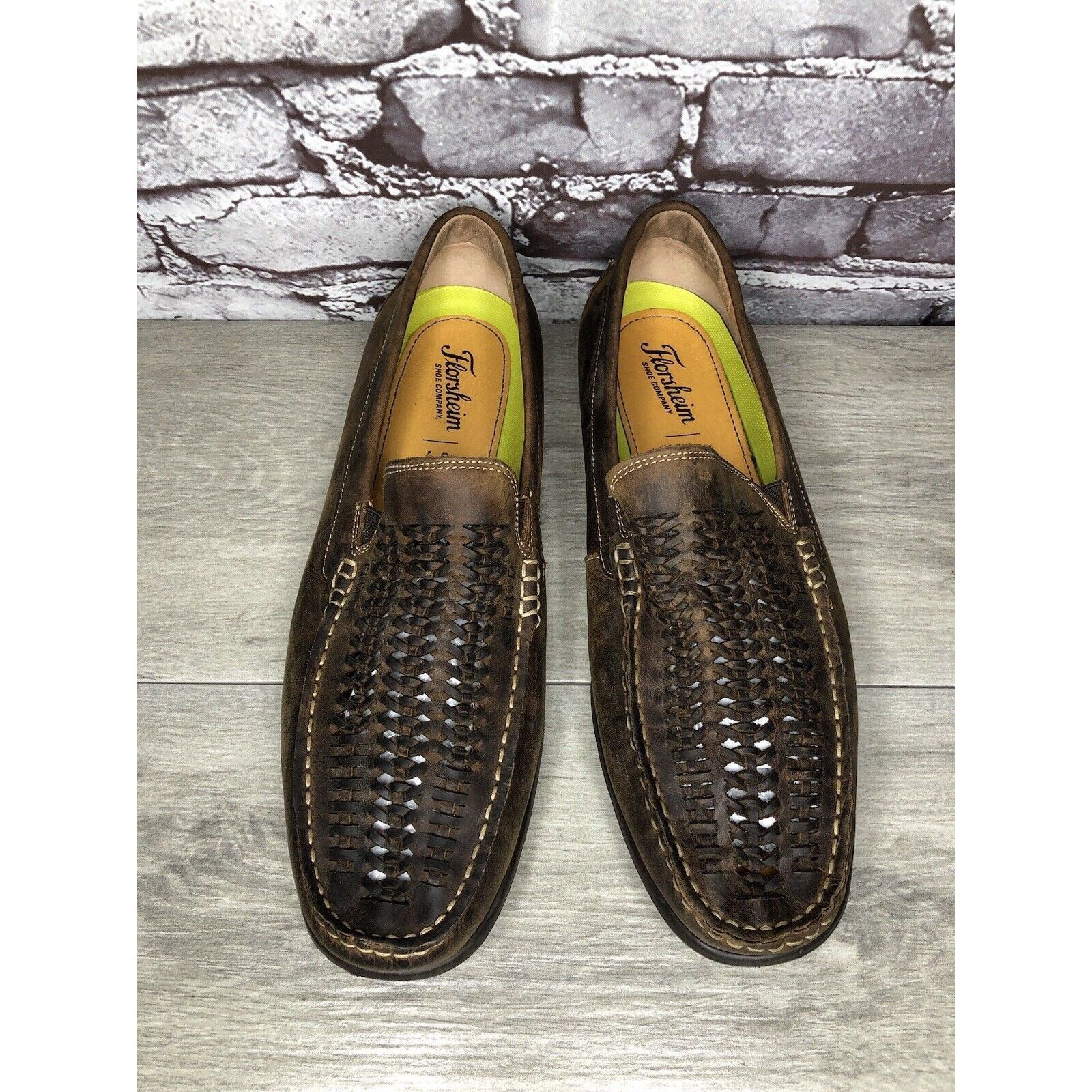 Florsheim Florsheim Brown Leather BasketWeaves Driving Shoes Men Sz 11 Size US 11 / EU 44 - 14 Thumbnail