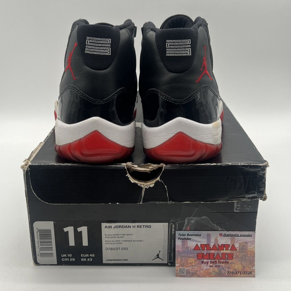 Jordan Brand Air Jordan 11 Bred Size US 11 / EU 44 - 3 Thumbnail