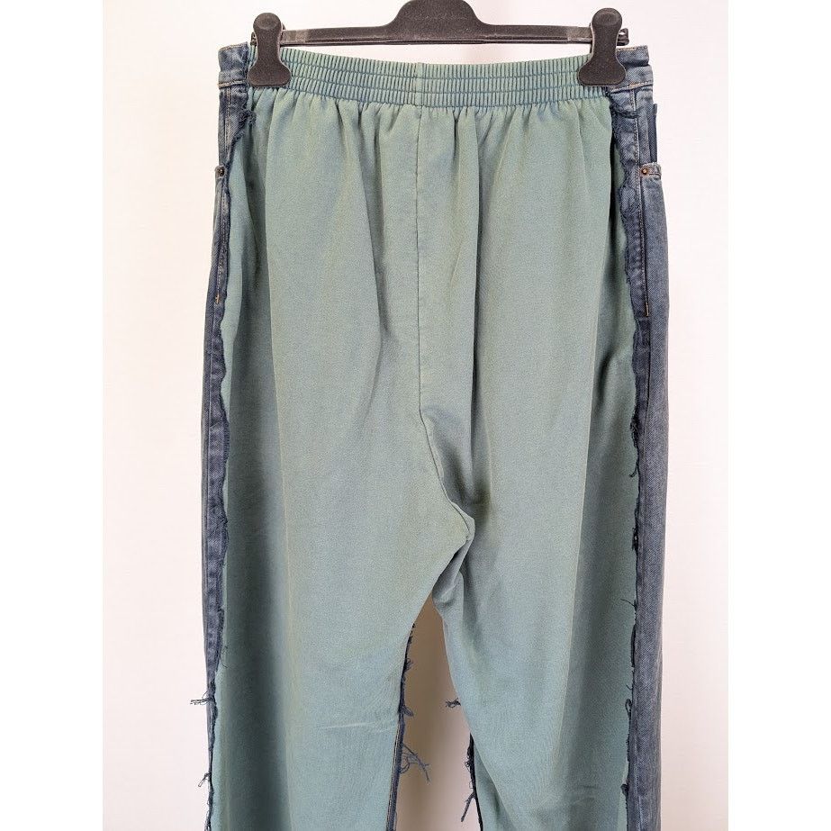 Balenciaga o1rshd1 Hybrid Sweatpants Denim in Blue Size US 34 / EU 50 - 12 Thumbnail