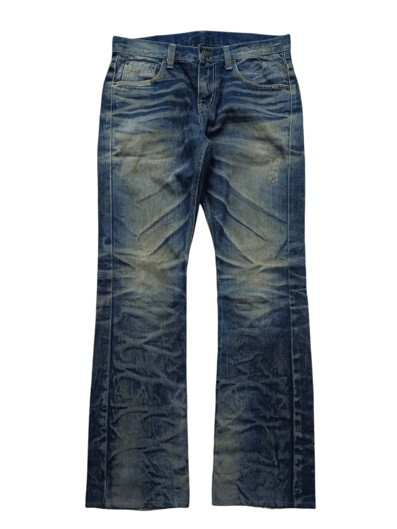 Japanese Brand FLARE SICK OLD ARMY DENIM PANT Size US 30 / EU 46 - 1 Thumbnail