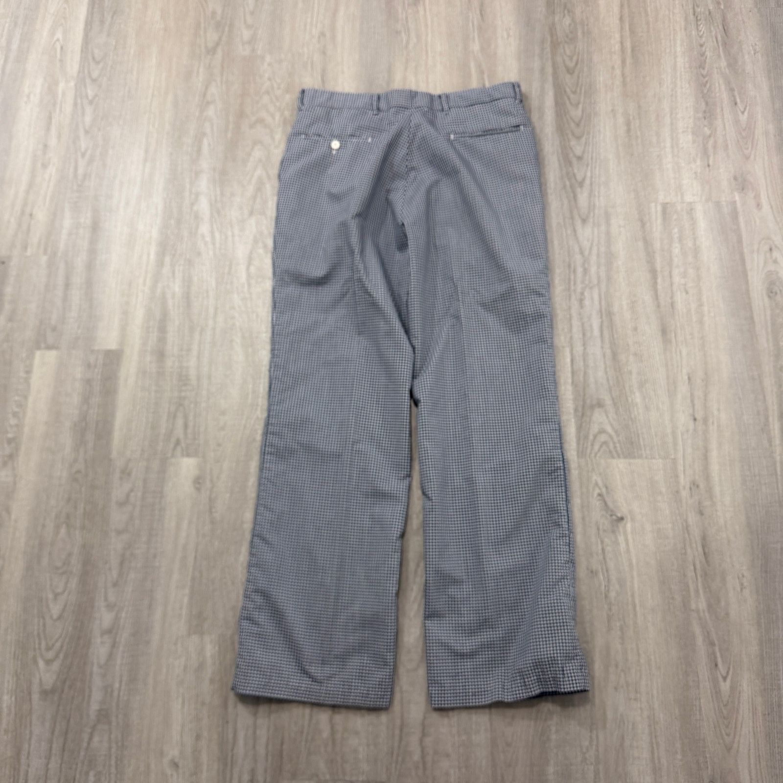 Vintage Vintage Gingham Plaid Pants Men's 34 (Fits 34x31) Blue White Size US 34 / EU 50 - 4 Thumbnail