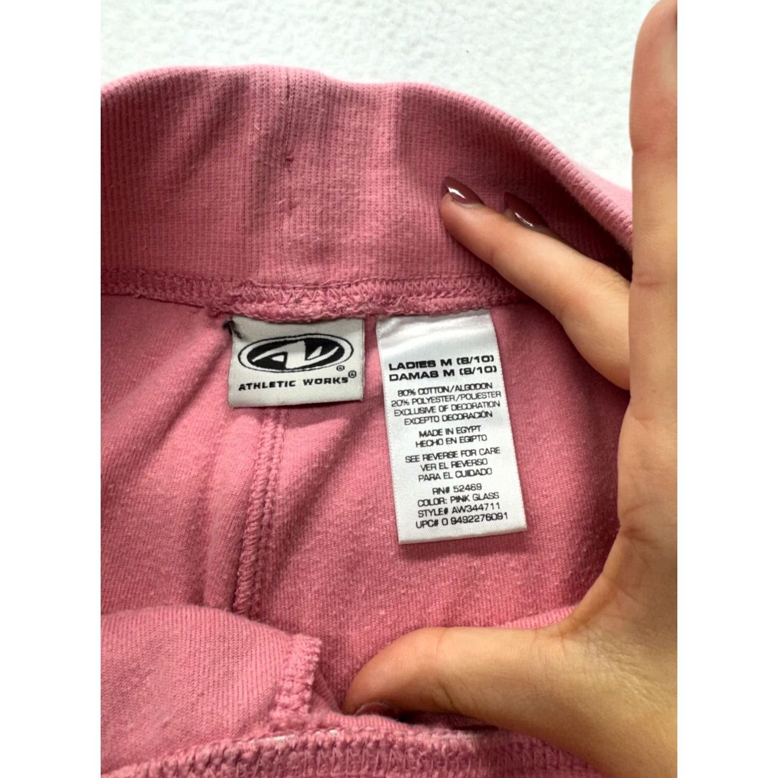 Athletic Works Athletic Works Pink Velour Hoodie & Wide-Leg Pants Set L Unisex Adults Size L / US 10 / IT 46 - 7 Thumbnail