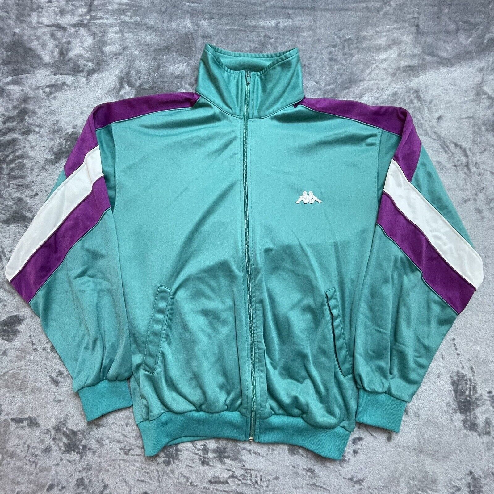 Kappa Kappa Track Jacket Large Teal Purple Logo Retro Italian Size US L / EU 52-54 / 3 - 1 Thumbnail