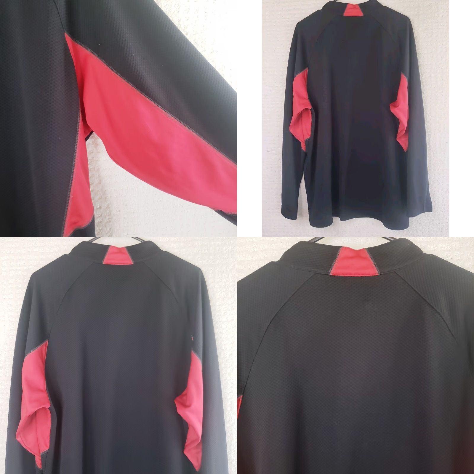 PGA Tour PGA TOUR Jacket Black with Red Trim XL Men's Polyester Full Zip Pockets Long Sleeve Size US XL / EU 56 / 4 - 8 Thumbnail