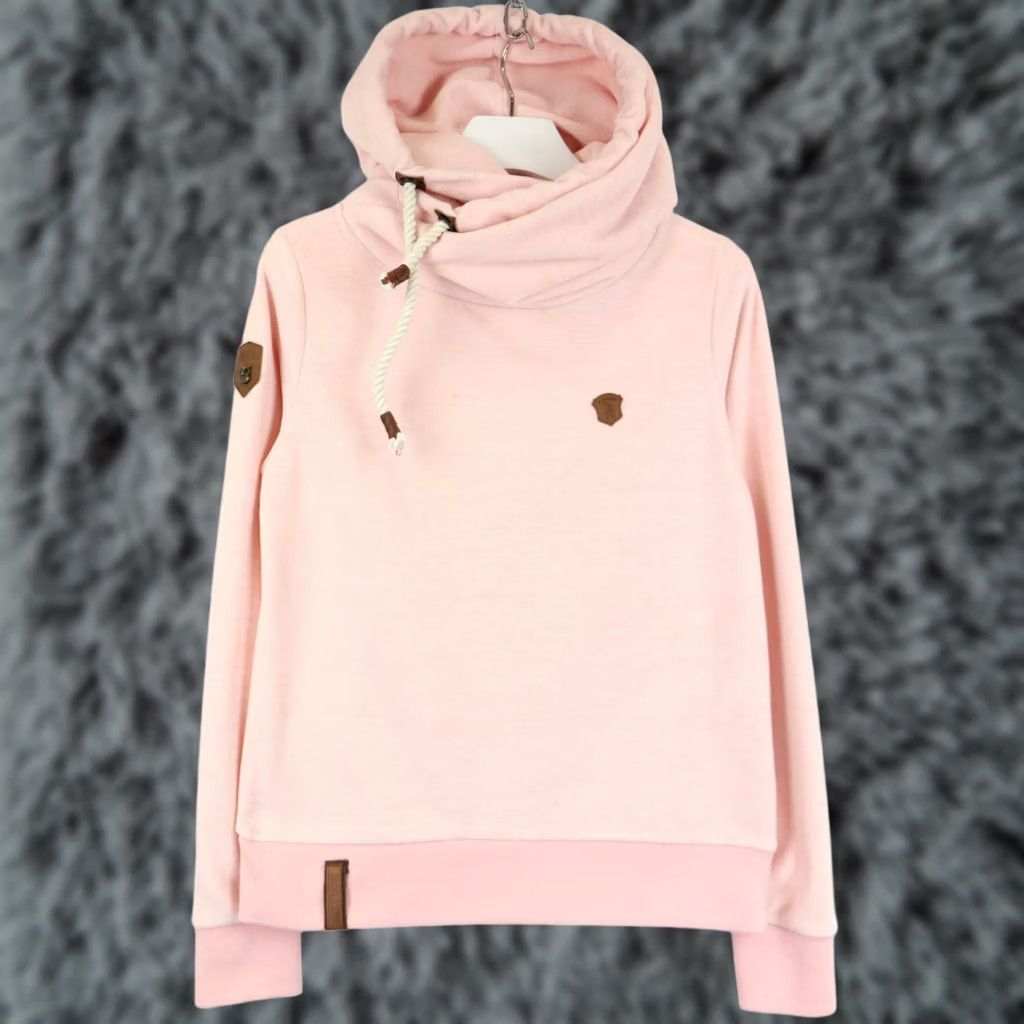Pinko NAKETANO Hoodie Women's LARGE Light Pink Logo Shawl Neck Hooded Pullover Size L / US 10 / IT 46 - 1 Thumbnail