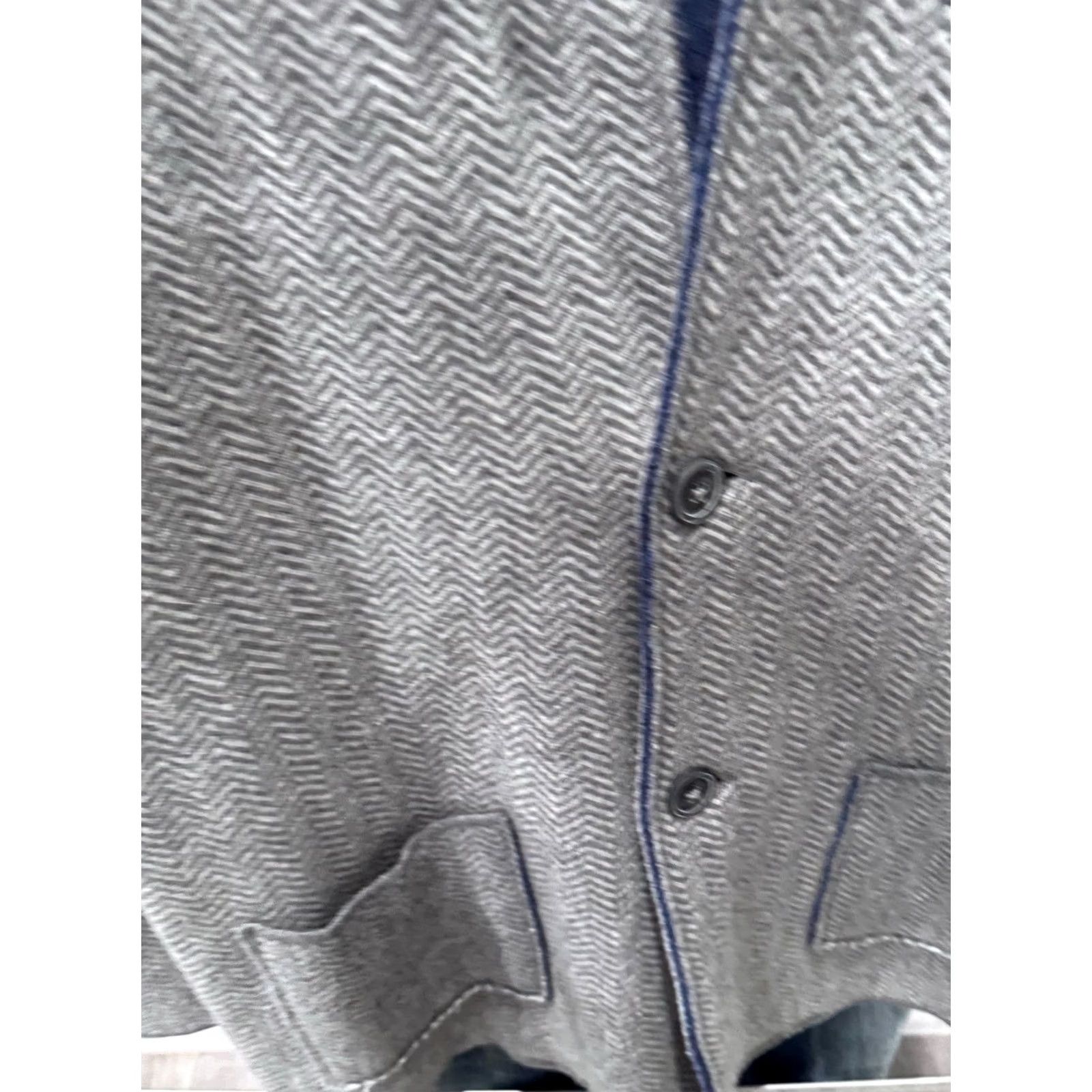 Vintage Emozioni Uomo Made Italy Unique Gray Blue Sweater Jacket Large L Mens Size US L / EU 52-54 / 3 - 7 Thumbnail