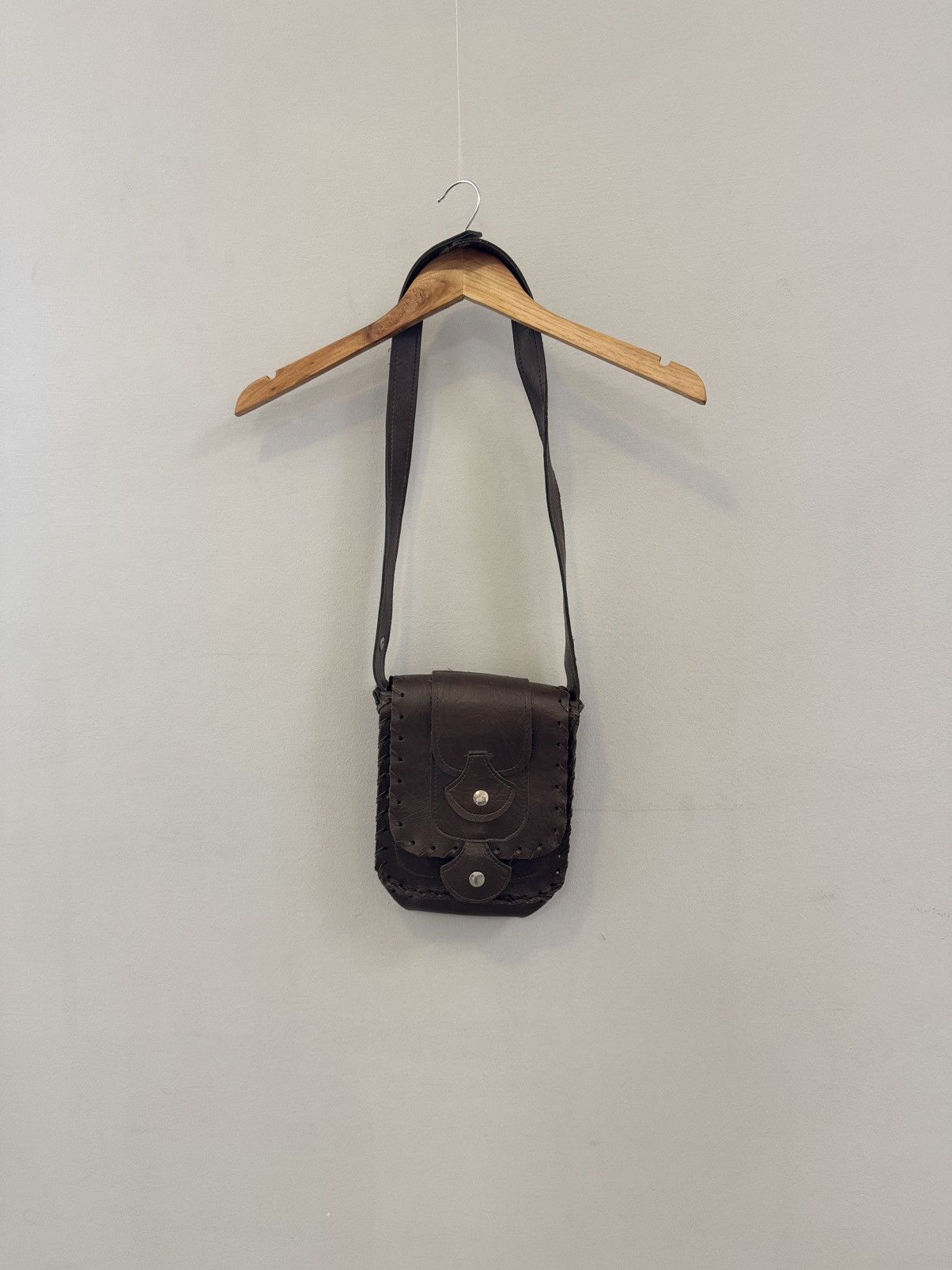 Avant Garde x Vintage Very Crazy Mini Brown Leather Bag, Men's