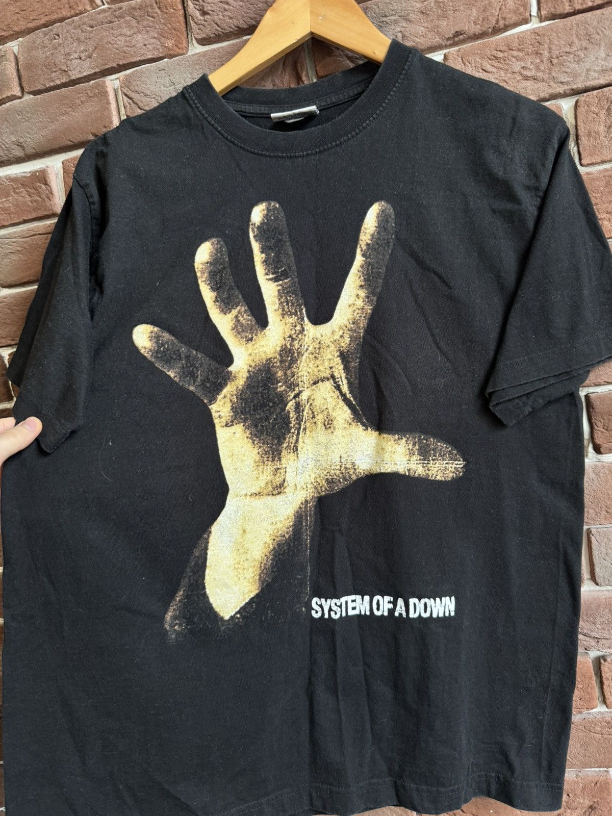 Band Tees Vintage 00s System Of A Down Hand Band T-shirt Nu Metal Size US M / EU 48-50 / 2 - 3 Thumbnail