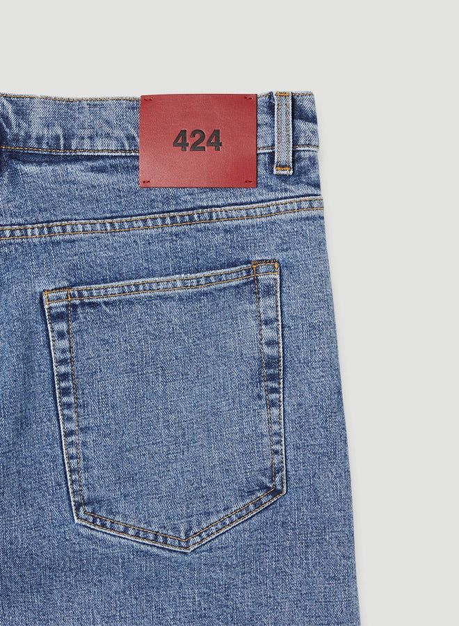 424 424 On Fairfax Ss Pantalone Mens Slim Blue Jeans Size 52 Size US 36 / EU 52 - 2 Thumbnail