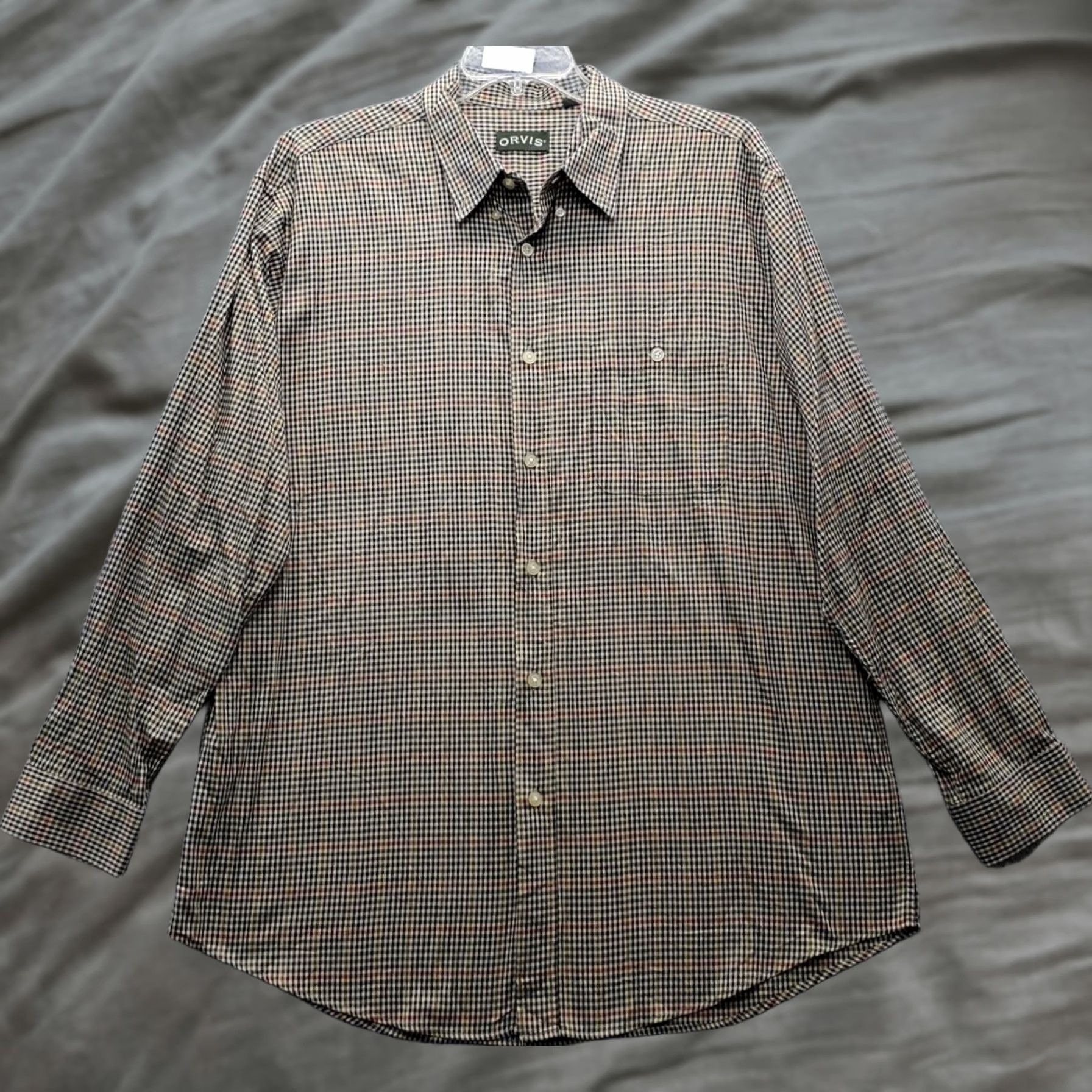 Orvis Orvis Casual Shirt Mens XL Multi Checkered Pockets Long Sleeve Button-Down Collar Size US XL / EU 56 / 4 - 1 Thumbnail