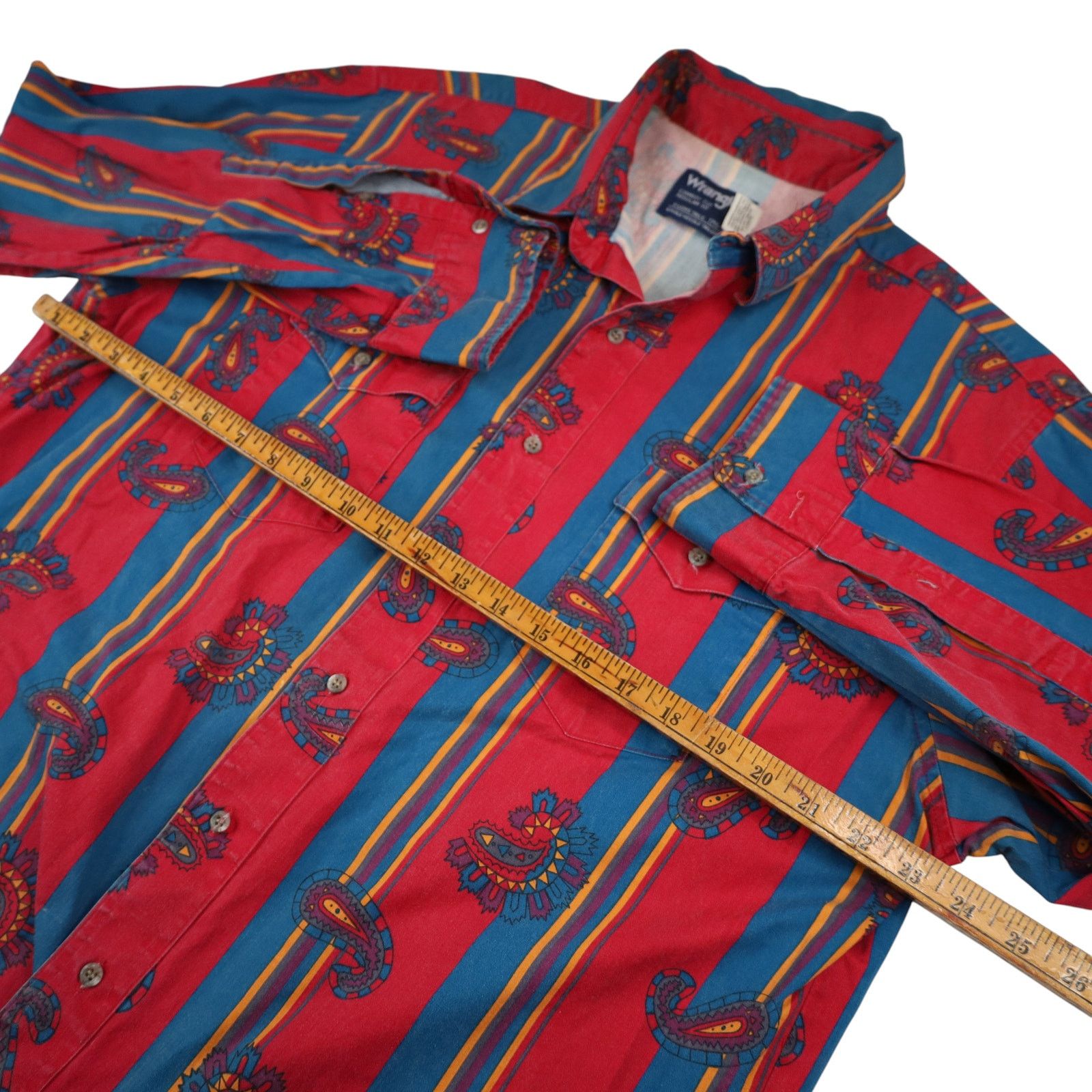 Vintage × Wrangler Vintage Wrangler Brushpopper Pastel Paisley Button Up Shirt Size US XL / EU 56 / 4 - 8 Thumbnail