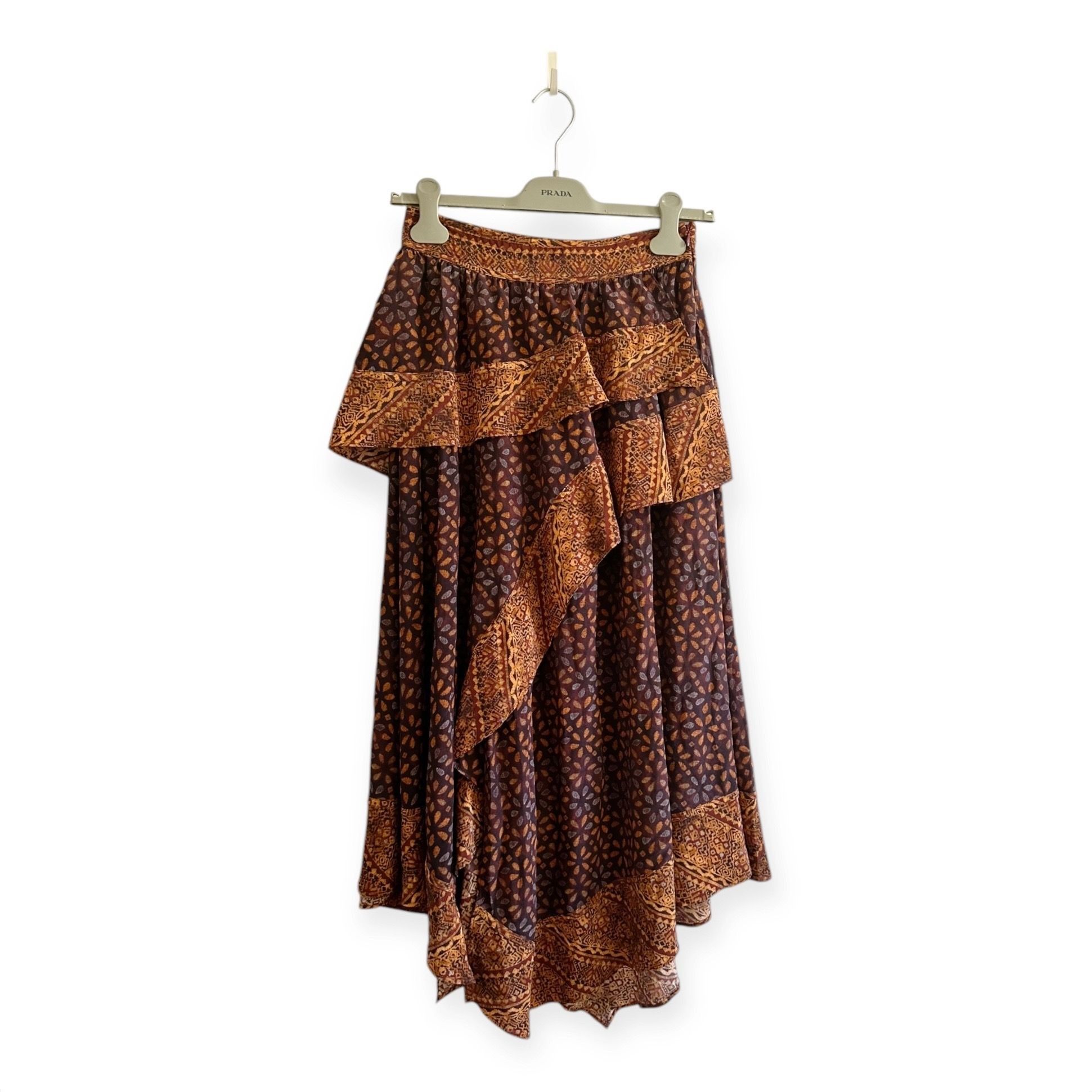 Ulla Johnson Ulla Johnson Silk Omila Skirt in Agate, Size 2, Brown burgu Size 26" / US 2 / IT 38 - 1 Thumbnail