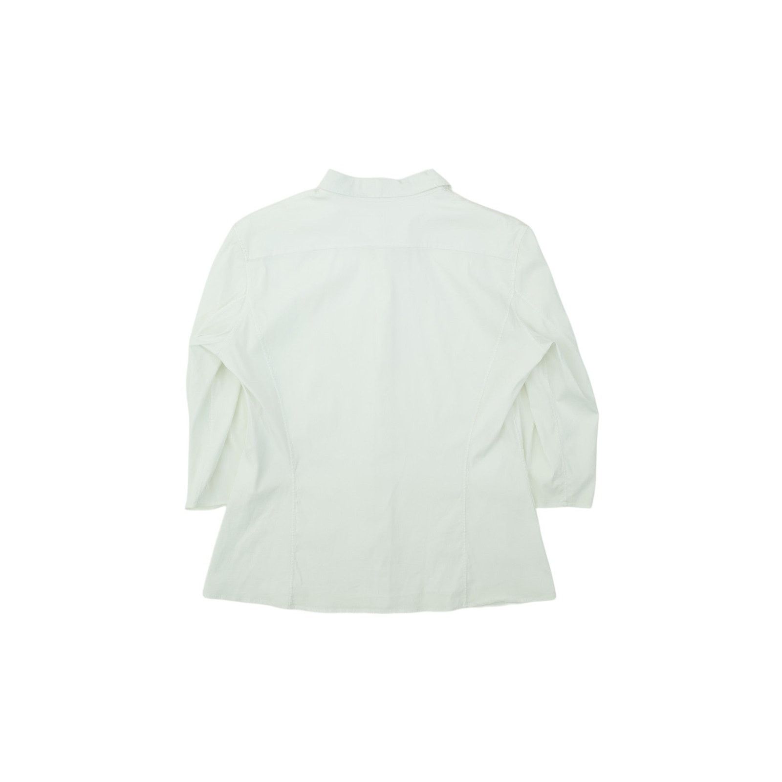 Jil Sander White 3/4th Sleeve Shirt Size S / US 4 / IT 40 - 2 Thumbnail