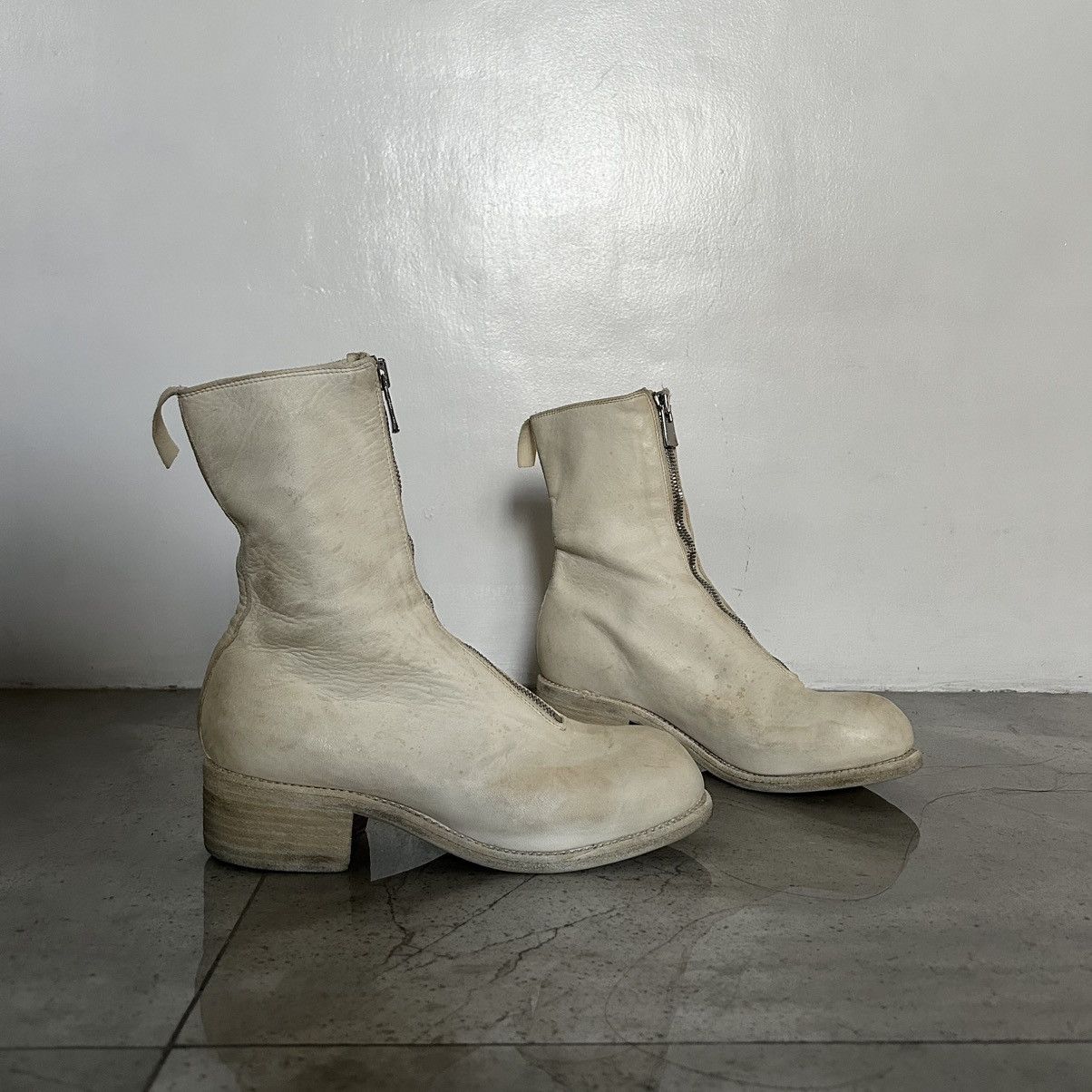 Guidi PL2 Front Zip Calf-High Horse Leather Boots