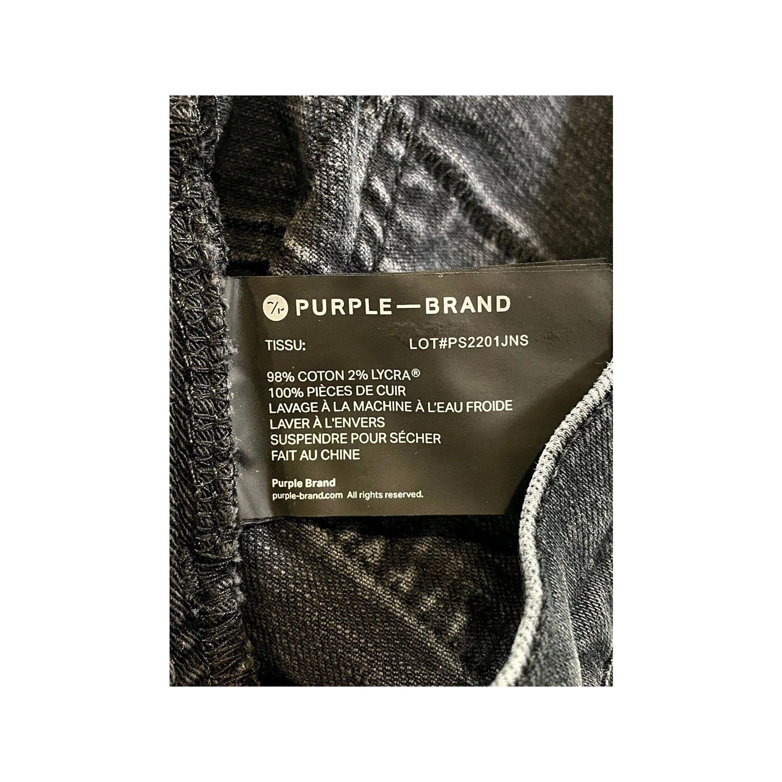 Purple Brand Purple Brand "Paisley Patchwork" Black Wash Jeans Size US 34 / EU 50 - 9 Thumbnail