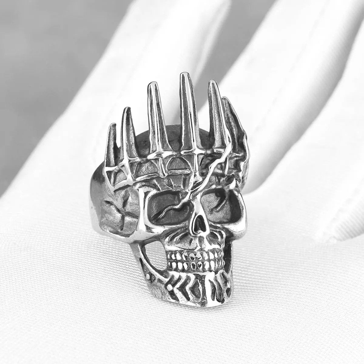 Vintage Viking Vintage Skull Ring Size 44 - 3 Thumbnail