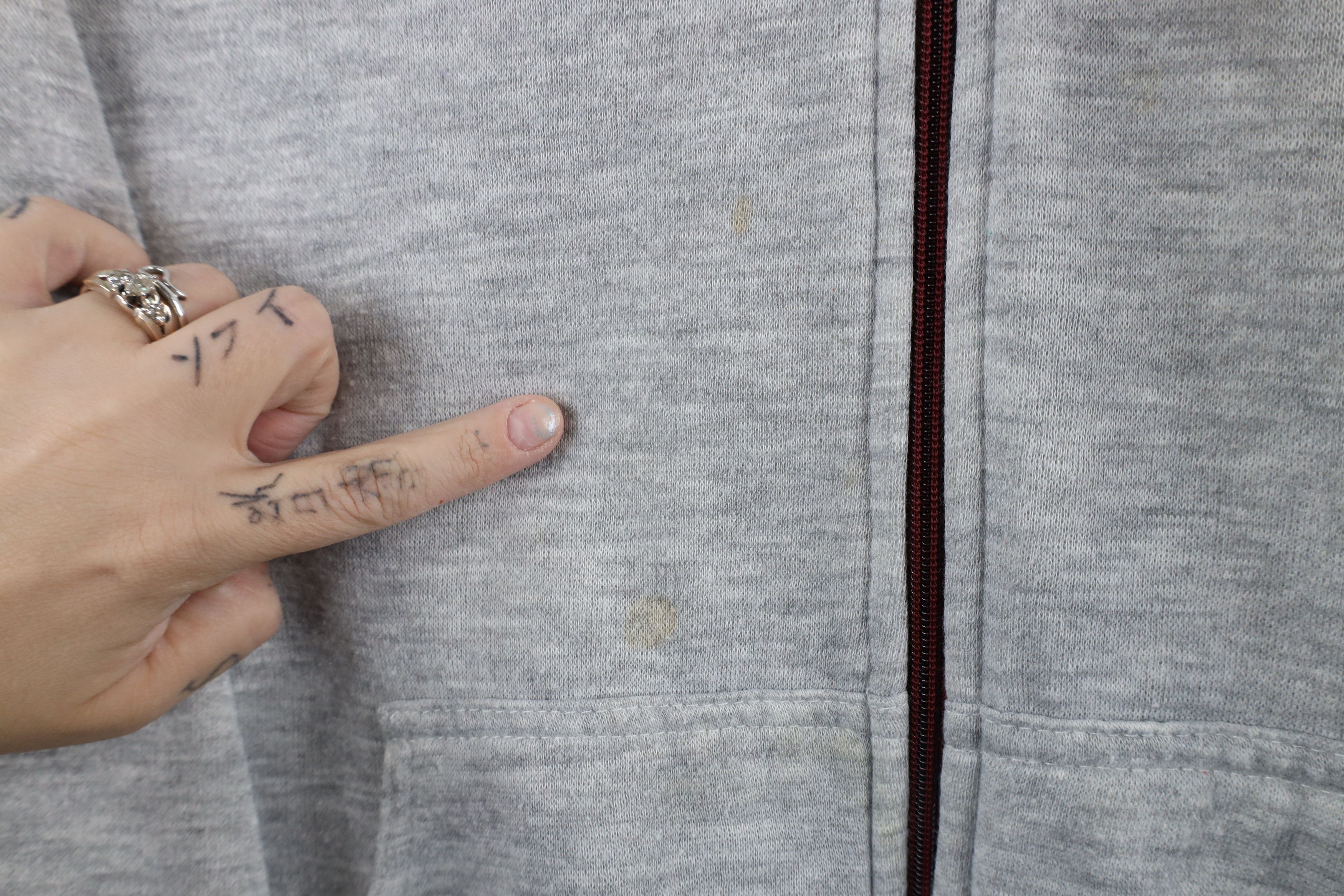 Vintage 70s Streetwear Striped Triblend Full Zip Hoodie