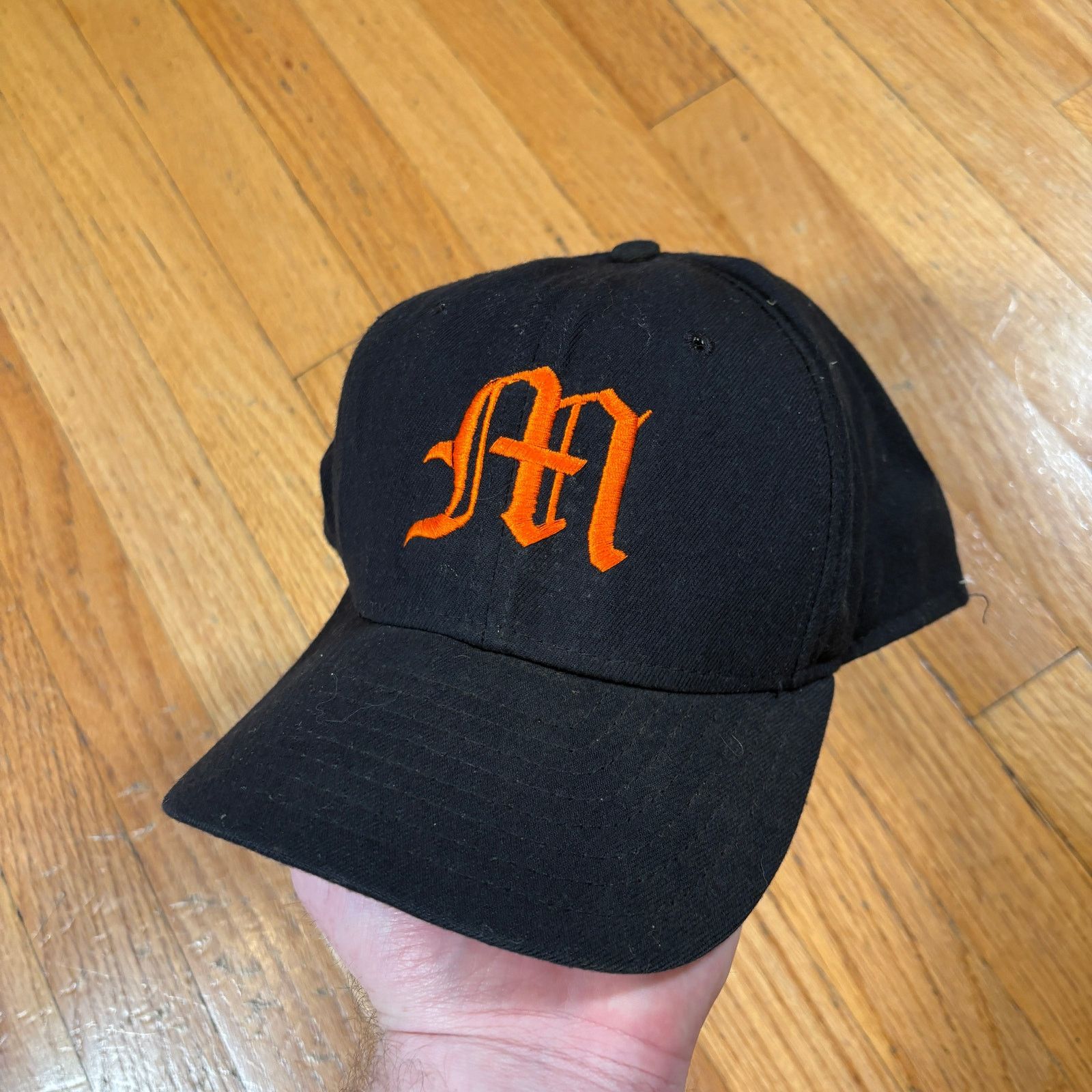 Vintage Vintage 90s Wool New Era Old English M Hat Size ONE SIZE - 1 Thumbnail