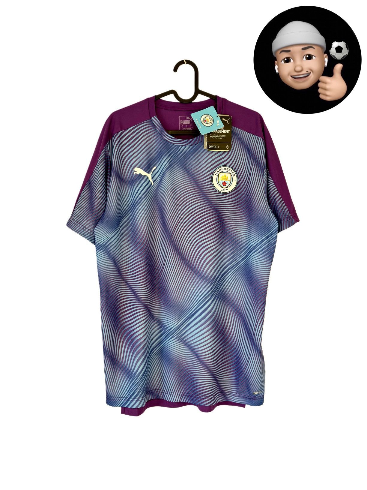 Puma 2019 2020 Manchester City Puma Training Kit Soccer Jersey FC Size US L / EU 52-54 / 3 - 1 Thumbnail