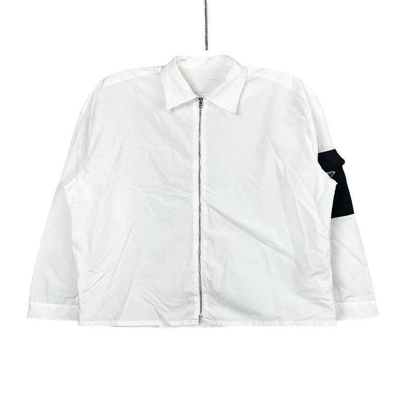 Prada Prada White Metal Triangle Zip Shirt-2506 Size US M / EU 48-50 / 2 - 2 Thumbnail