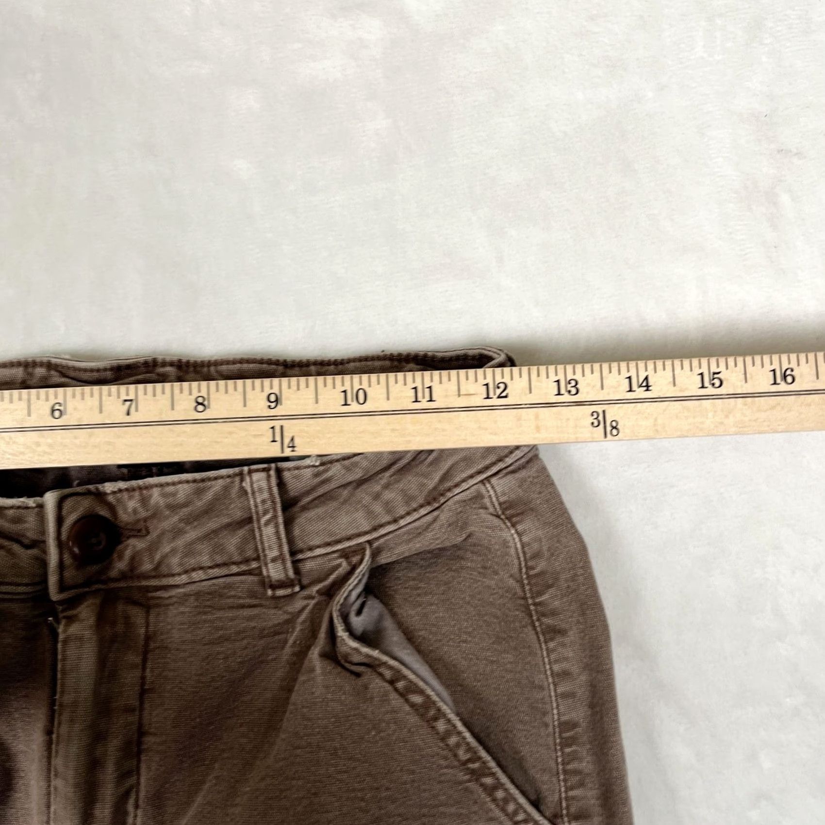 American Eagle Outfitters VINTAGE American Eagle Carpenter Pants Womens 2 Brown 90s Boyfriend High Rise Stretch Size 26" / US 2 / IT 38 - 5 Thumbnail