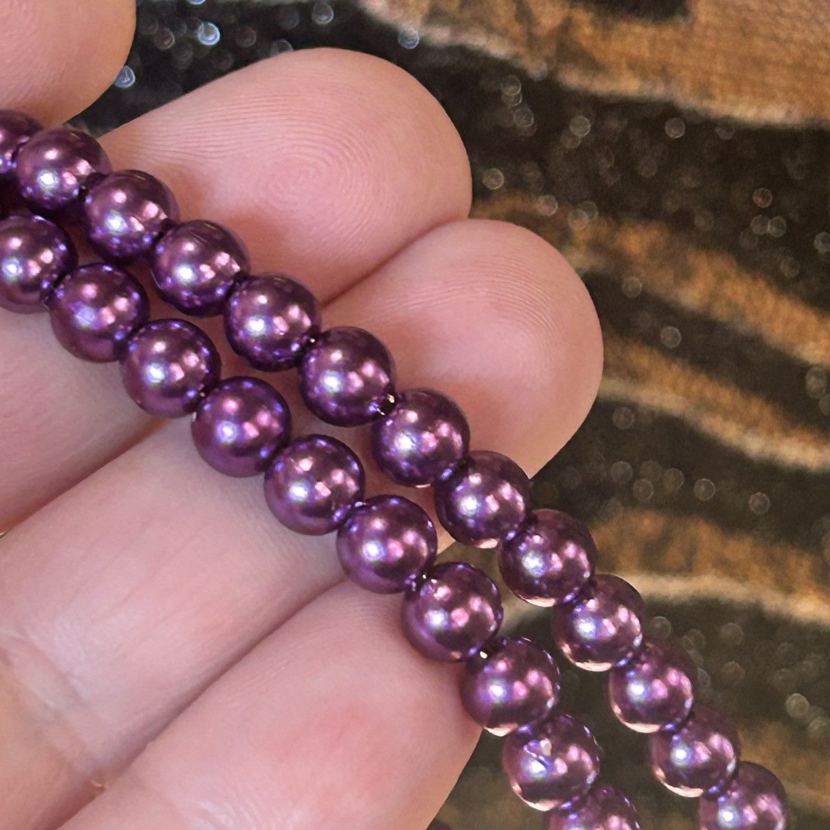 Handmade Handcrafted purple faceted high dome brass filigree necklace Size ONE SIZE - 7 Thumbnail