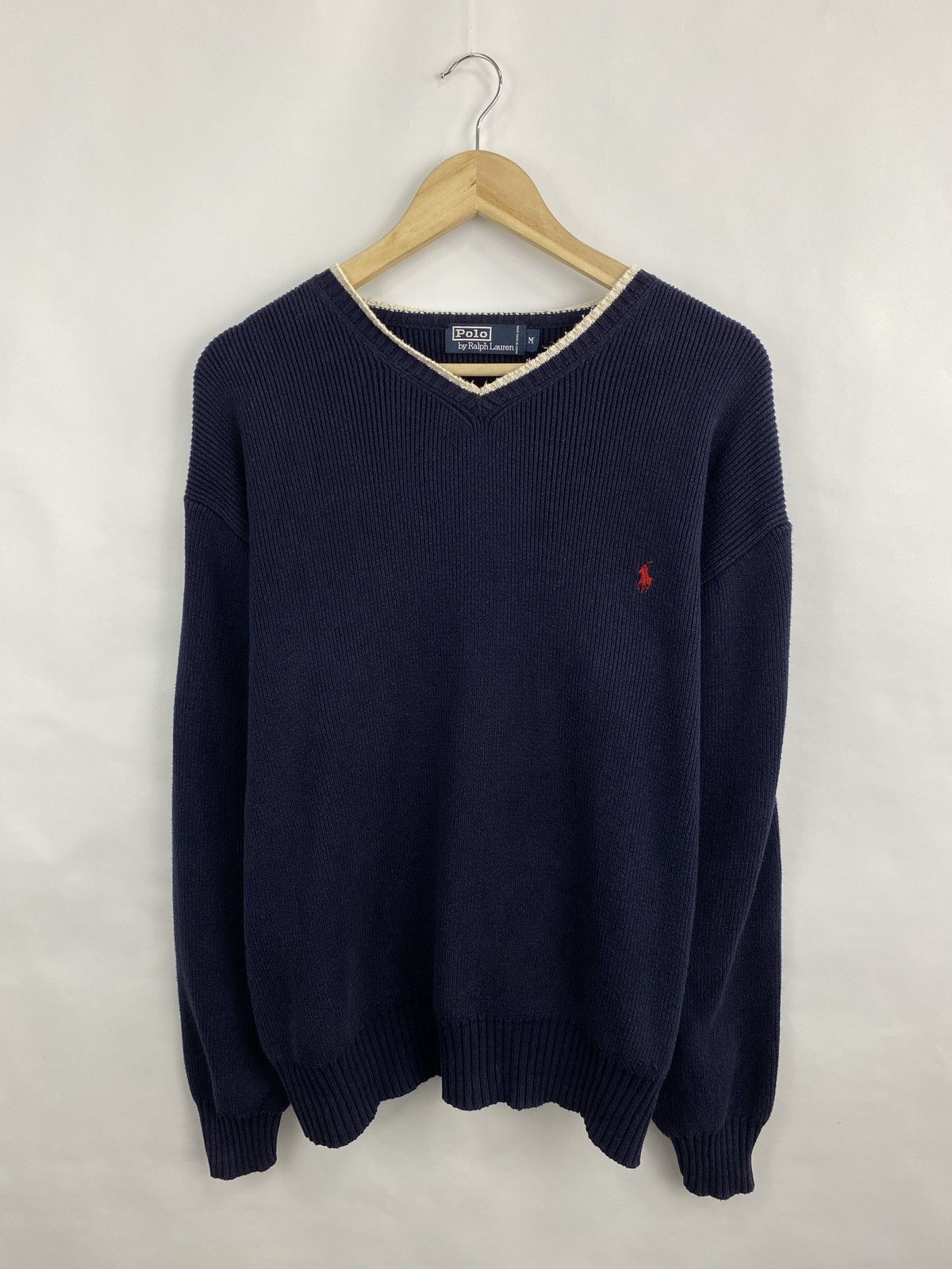 Polo Ralph Lauren 🇺🇸 Vintage 90s Ralph Lauren Knitted Sweater Rare Retro Aran Size US L / EU 52-54 / 3 - 3 Thumbnail