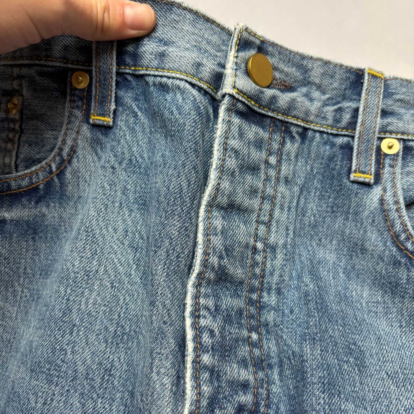 Sid Mashburn $185 Sid Mashburn Light Wash Denim 36x30 Slim Straight Jeans Size US 36 / EU 52 - 11 Thumbnail