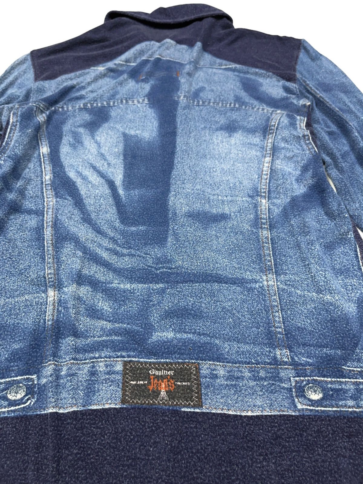 Jean Paul Gaultier Jean Paul Gaultier SS97 Trompe Button Up Shirt Denim Print Size M / US 6-8 / IT 42-44 - 10 Thumbnail