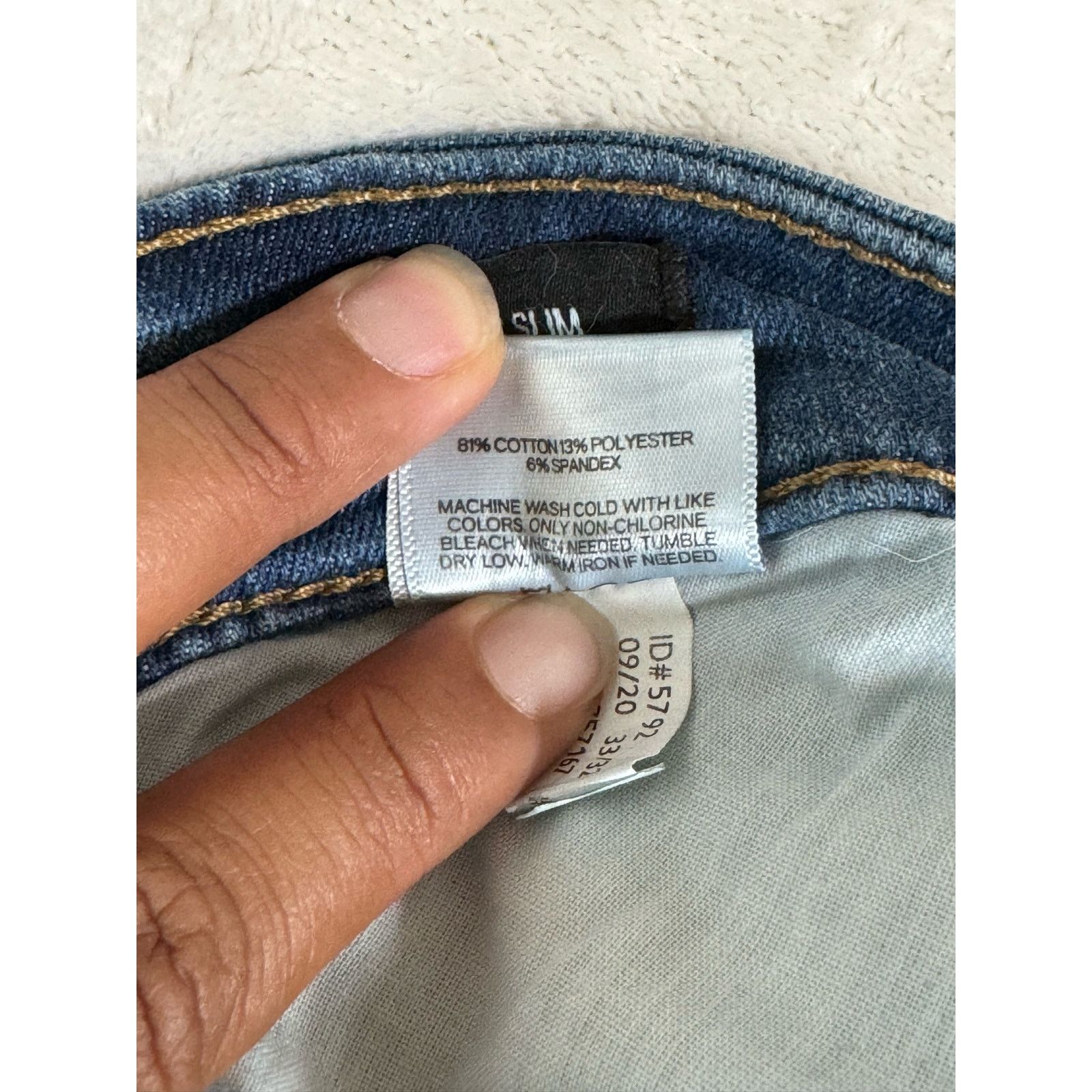 Express Express Athletic Slim Dark Wash Stretch Jeans Men’s 33 x 32 Size US 33 - 6 Thumbnail