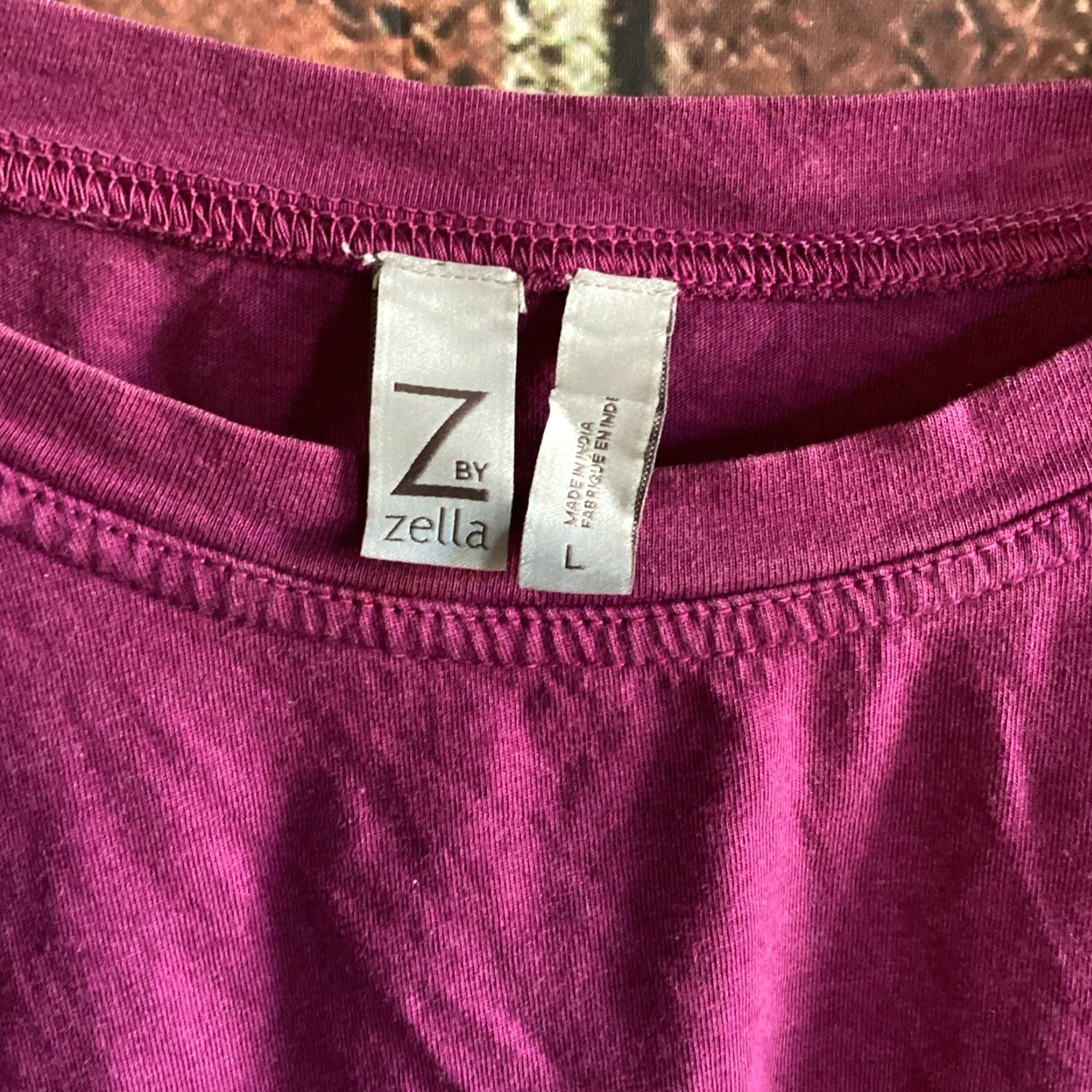 Vintage Zella Womens Athletic Top Large Purple Shirt Size L / US 10 / IT 46 - 2 Thumbnail