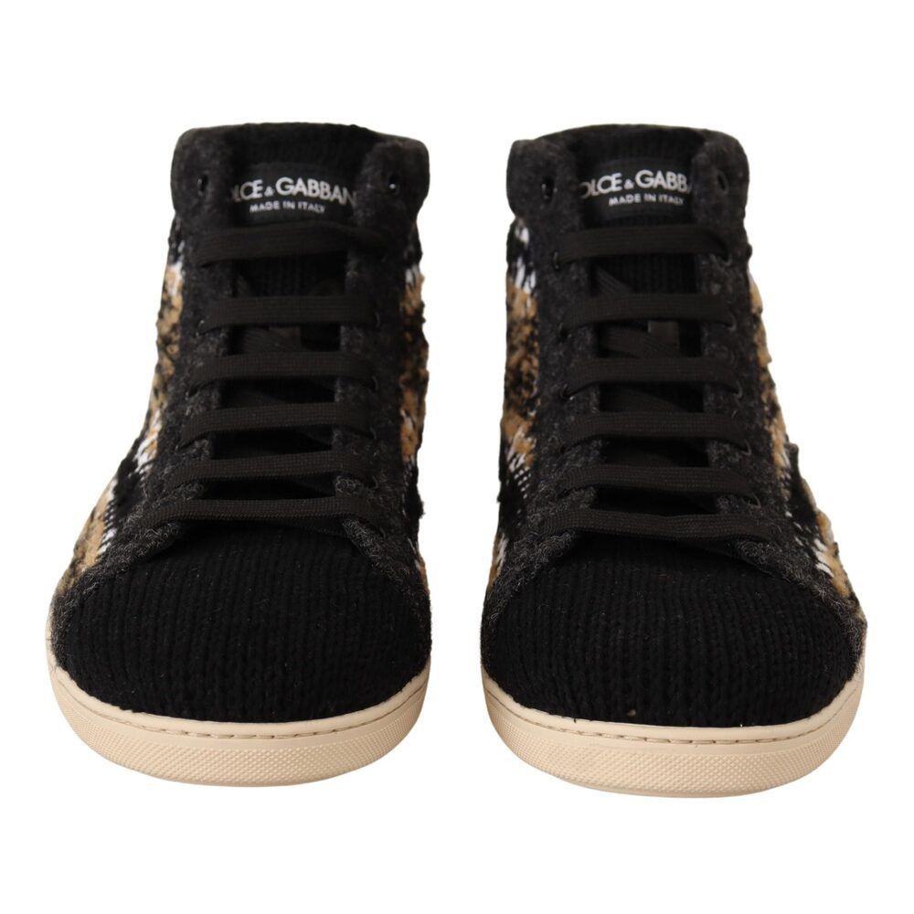 Dolce & Gabbana Dolce & Gabbana Beige High Top Fashion Sneakers Size US 11 / EU 44 - 4 Thumbnail