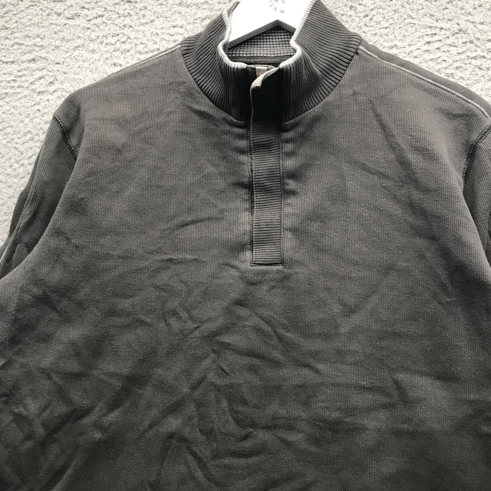 Hugo Boss Boss Hugo Boss 1/4 Pullover Sweater Men L Ribbed Mock Neck Size US L / EU 52-54 / 3 - 5 Thumbnail