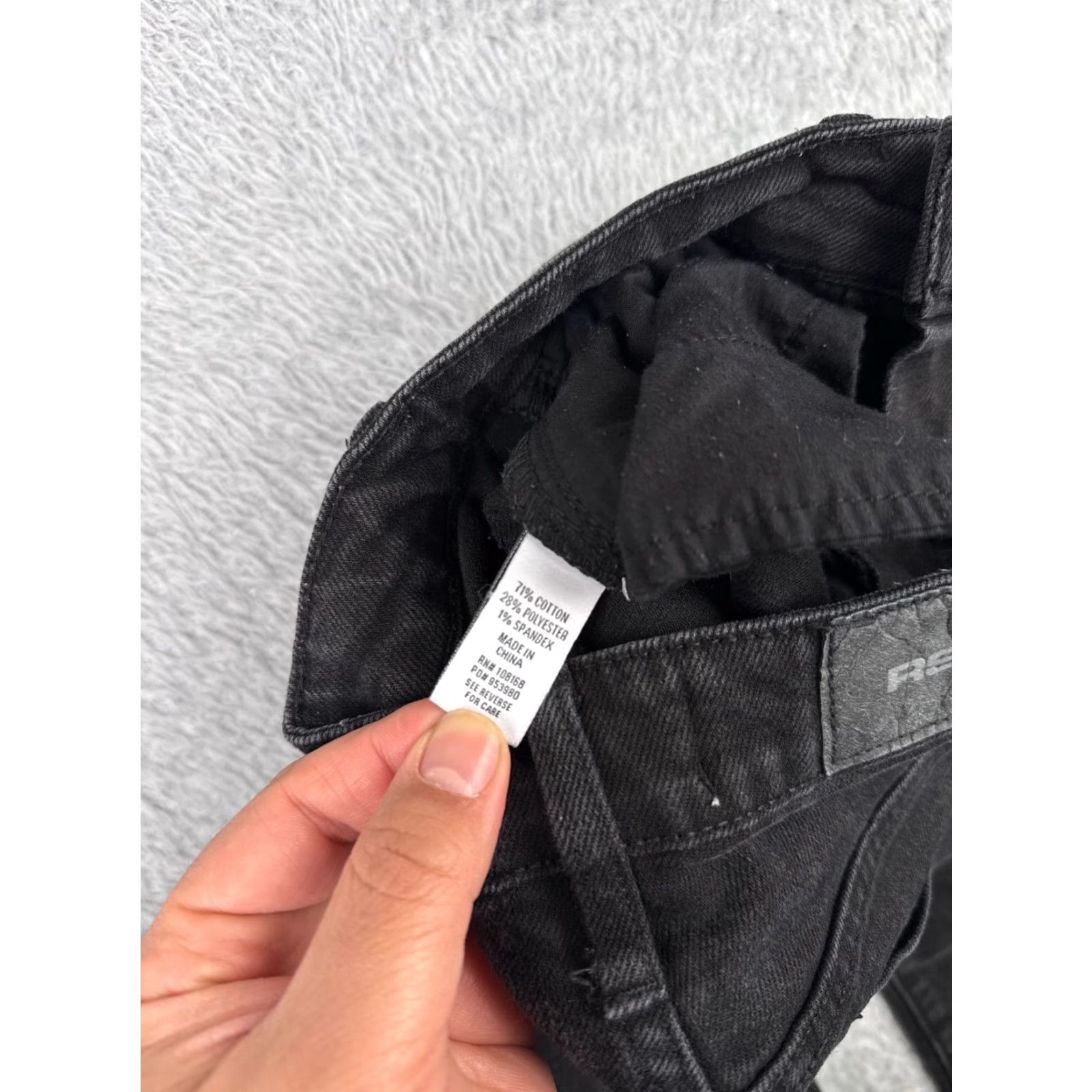 Rsq RSQ Jeans Womens 23 Black Denim Flared High Rise Cotton Blend 23x30 Shirt? Size 40" / US 18 - 6 Thumbnail