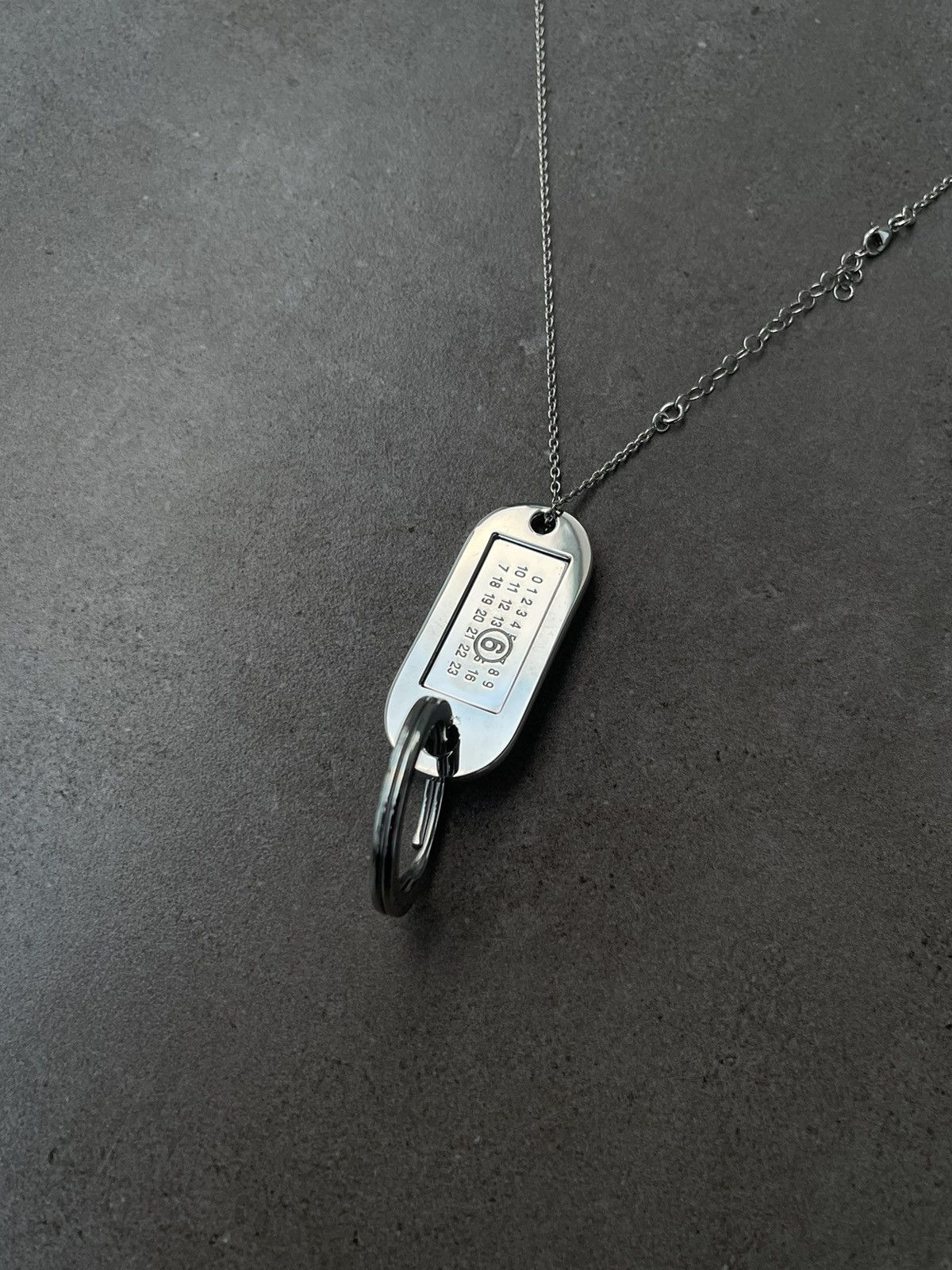 Maison Margiela !DS! FW23 Maison Margiela MM6 Logo Pendant Plaque Necklace Size ONE SIZE - 6 Thumbnail