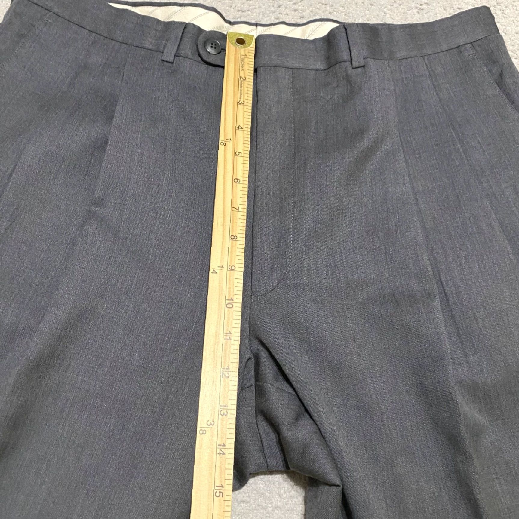 Jack Victor Jack Victor Dress Pants Men's 36 Gray Wool Slim Straight Pleated Size US 36 / EU 52 - 7 Thumbnail