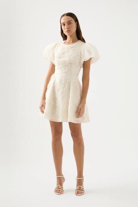 Aje AJE Vera Beaded Flower Mini Dress Size M / US 6-8 / IT 42-44 - 1 Thumbnail
