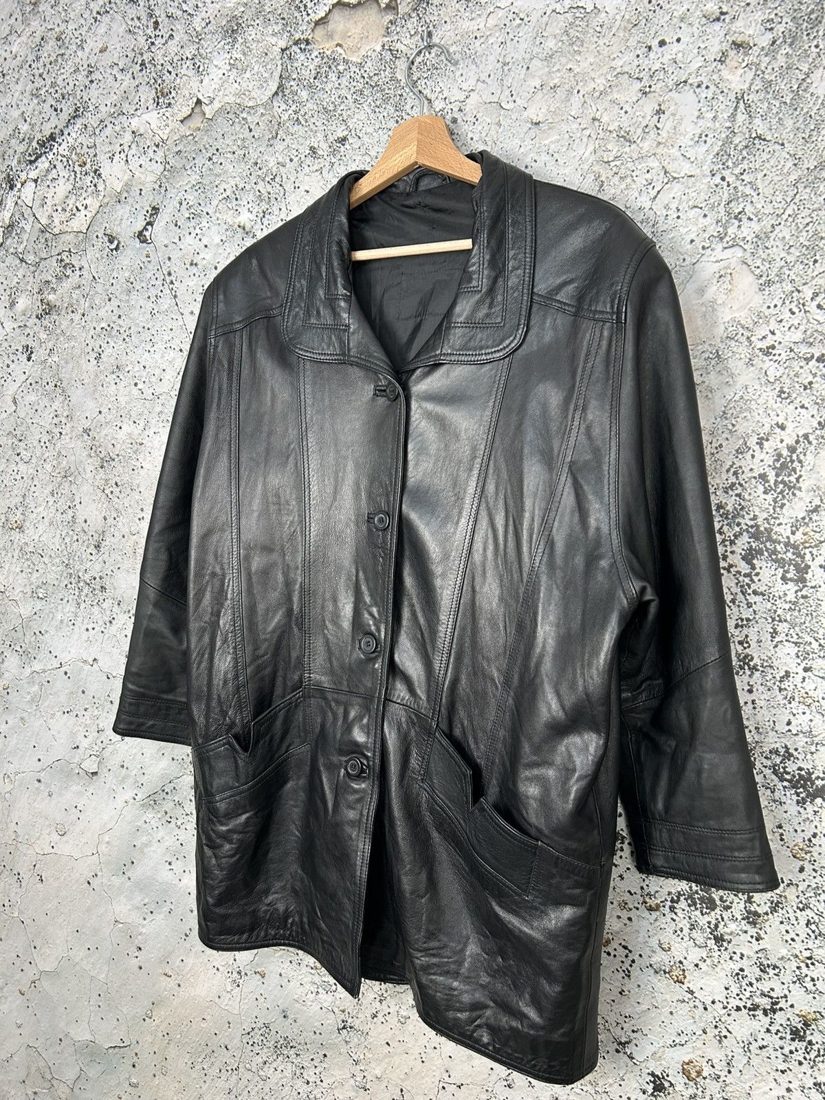 Vintage Vintage Avant Garde Genuine Leather Jacket Grunge Rock Punk Size US L / EU 52-54 / 3 - 2 Thumbnail