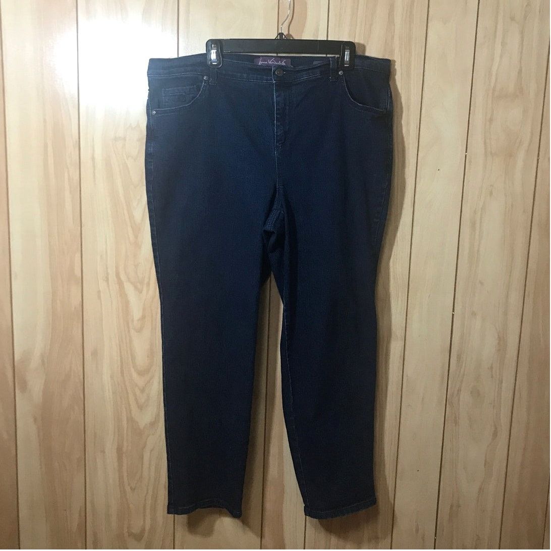 Gloria Vanderbilt Gloria Vanderbilt Amanda Black Denim High-Rise Jean 18W Size 40" / US 18 - 1 Thumbnail