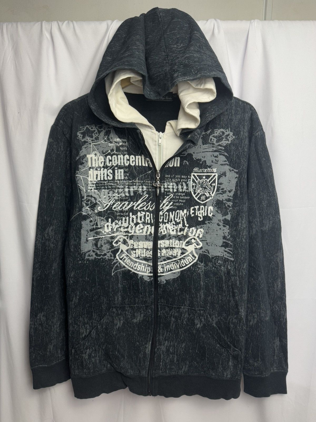 If Six Was Nine Double layers hoodie poem spider japanese style hysteric Size US M / EU 48-50 / 2 - 2 Thumbnail