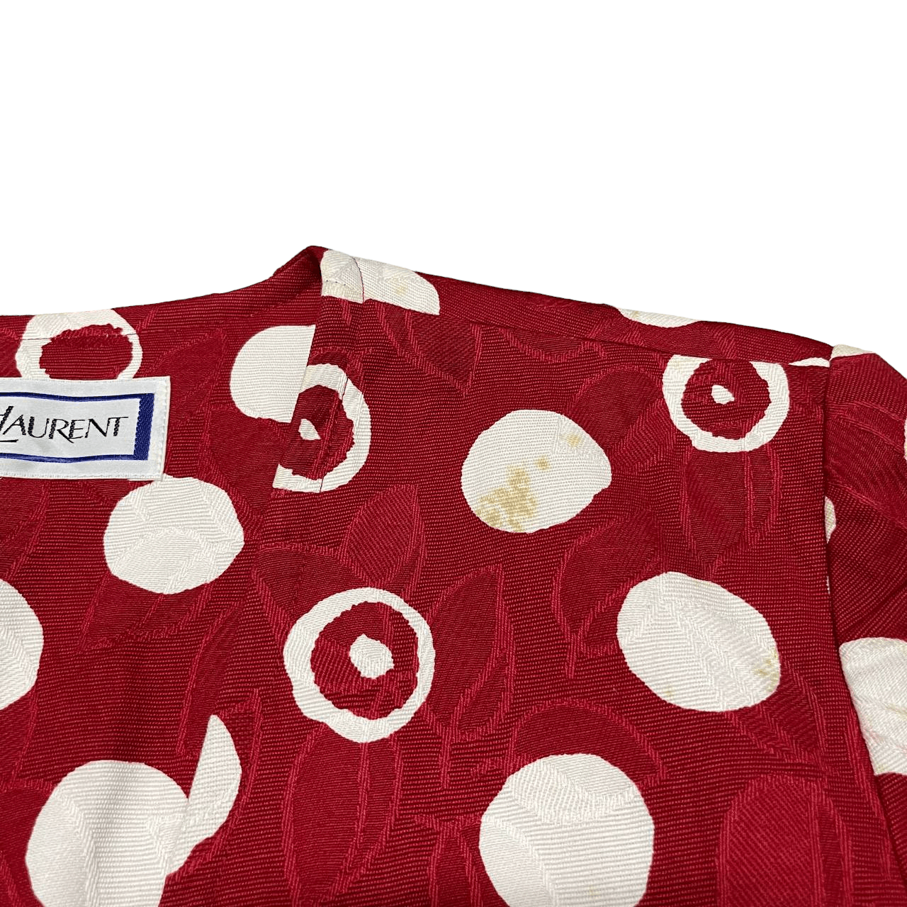 Yves Saint Laurent Vintage YSL Yves Saint Laurent Polka Dot Jacket Red Size M / US 6-8 / IT 42-44 - 6 Thumbnail