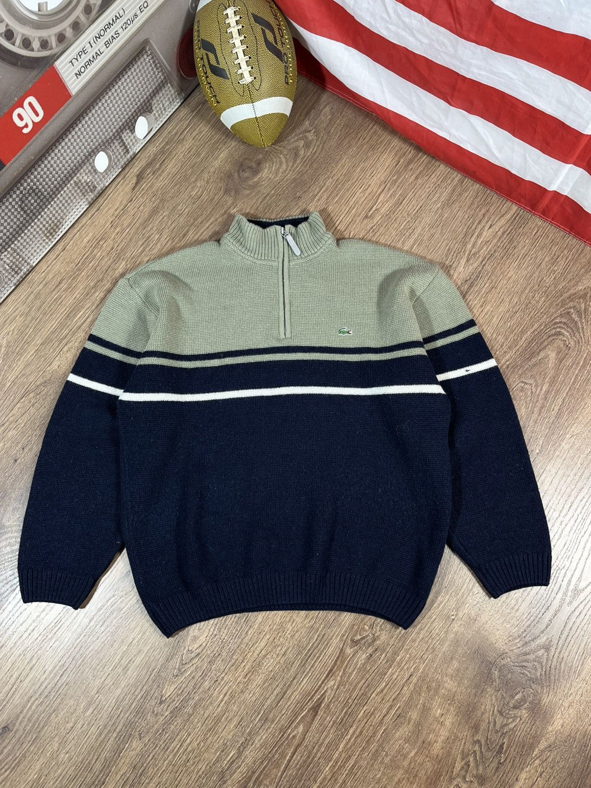 Lacoste Lacoste Vintage Knit Sweater Size US XL / EU 56 / 4 - 1 Thumbnail