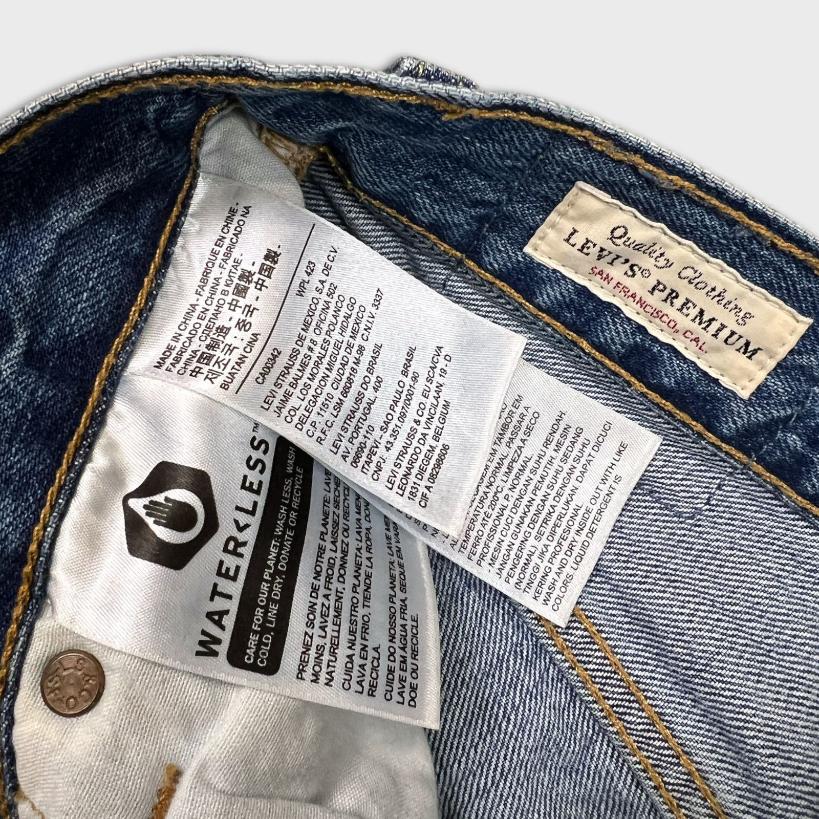 Levi's × Vintage Levi's 501 S Jeans 29x32 Blue Premium Button Fly Denim Pants Size US 29 - 10 Thumbnail