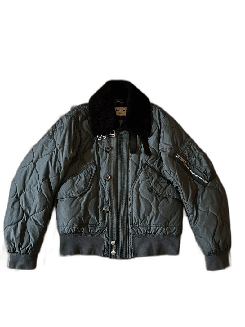 Burberry Burberry Classic Lamb Fur Collar Flight Jacket Size US XXL / EU 58 / 5 - 1 Thumbnail