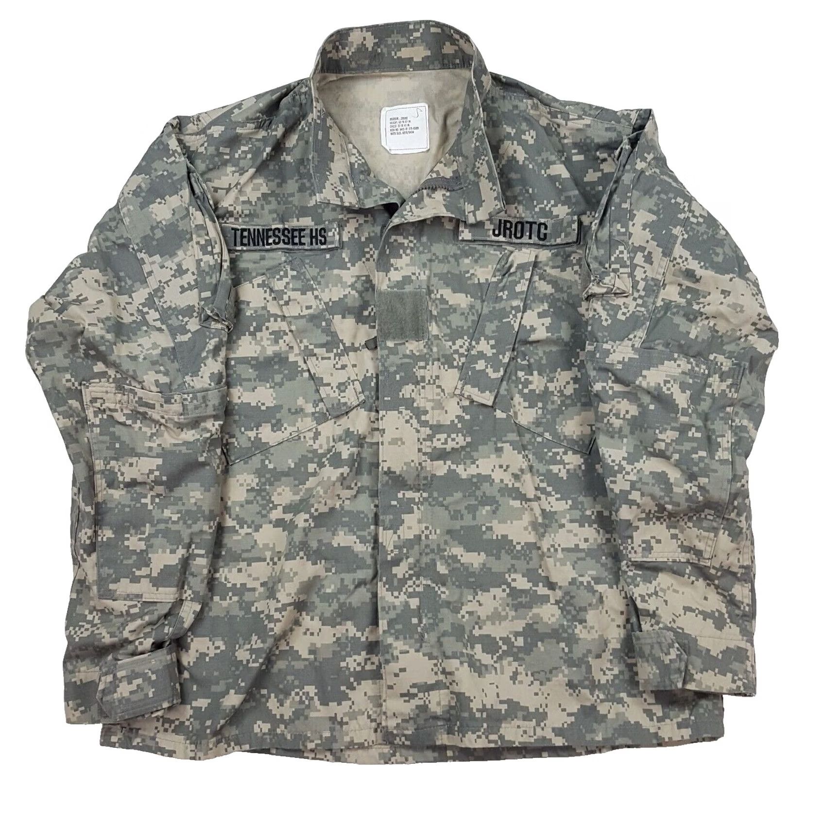 Vintage VINTAGE Army Digital Camo Military Patch Men's M Short Jacket Field Coat Zip Up Size US 31 - 2 Thumbnail