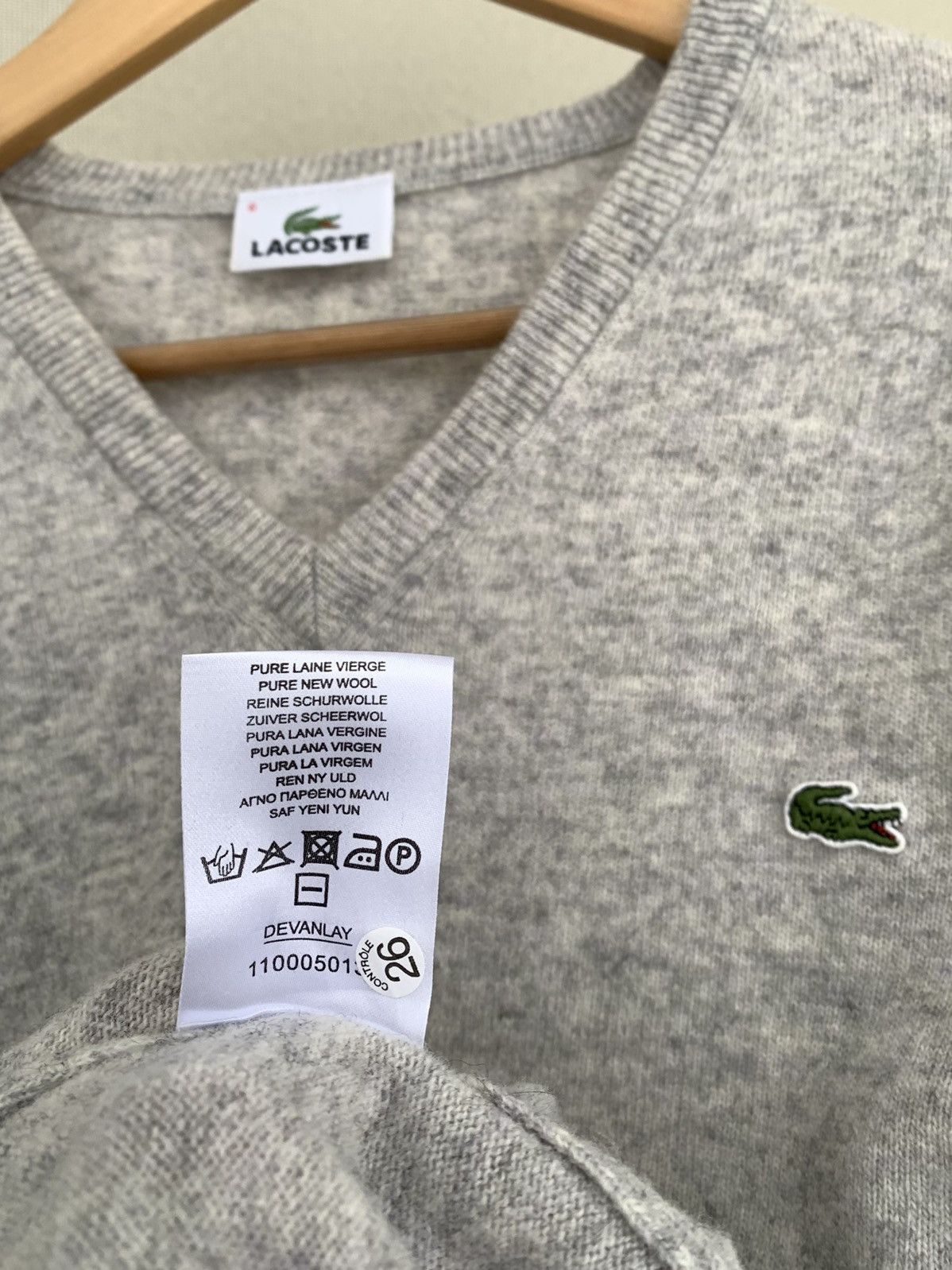 Lacoste Lacoste Vintage Wool Sweater Mens Jumper Size L Size US L / EU 52-54 / 3 - 7 Thumbnail