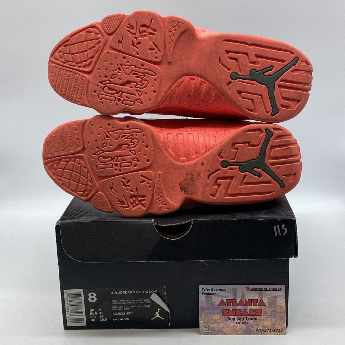 Jordan Brand Air Jordan 9 low bright mango Size US 8 / EU 41 - 7 Thumbnail