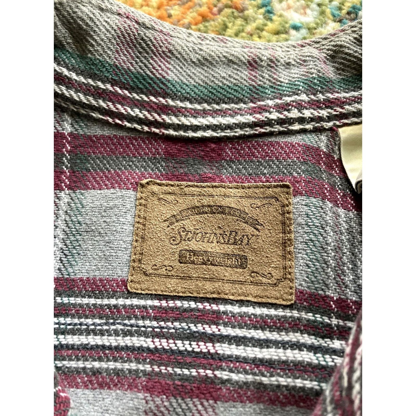Vintage VINTAGE St. John's Bay Plaid Flannel Shirt Size L Gray Cotton Button-Up Long Sleeve Mens 90s USA Made Regular Fit Size US L / EU 52-54 / 3 - 5 Thumbnail