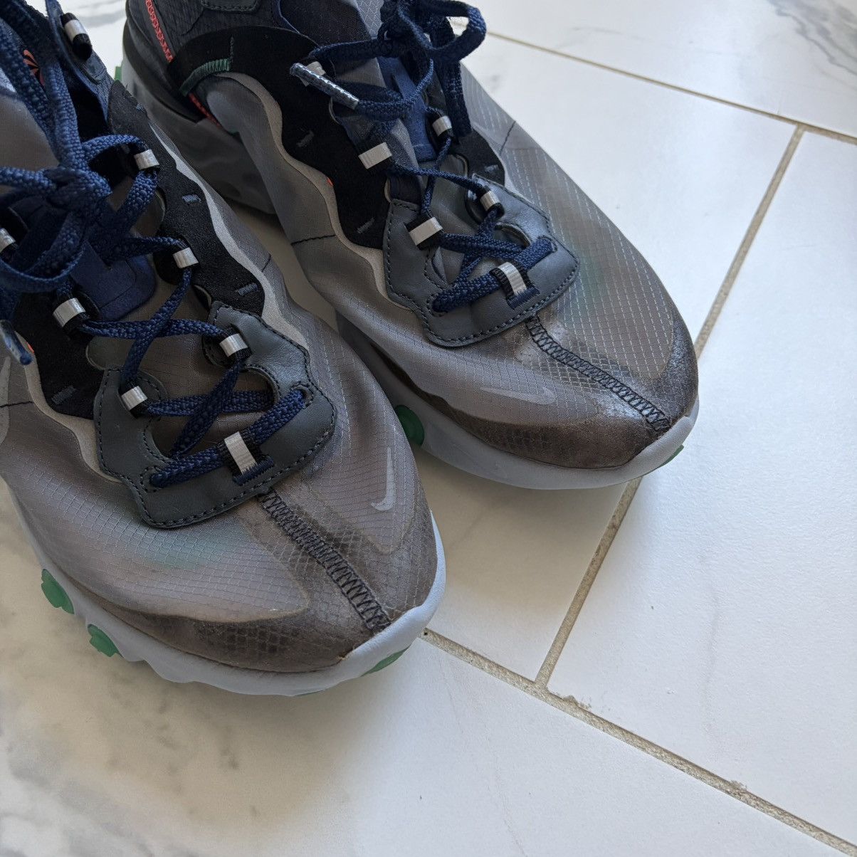 Nike Nike React Element 87 Black Neptune Green Mens Size 12 EUC Size US 12 / EU 45 - 6 Thumbnail