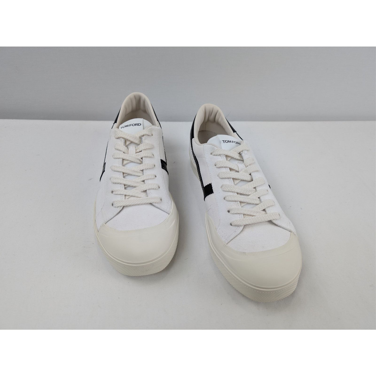 Tom Ford o1rshd1 Jarvis low-top canvas and leather sneakers in white Size US 8 / EU 41 - 6 Thumbnail